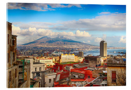 Quadro em acrílico  Naples and Mount Vesuvius