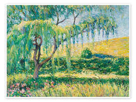 Póster  Willow, rose garden and water lilies in Giverny - Blanche Hoschede-Monet