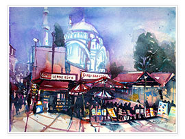 Póster  Istanbul, Grand Bazaar with Nuruosmaniye Mosque - Johann Pickl