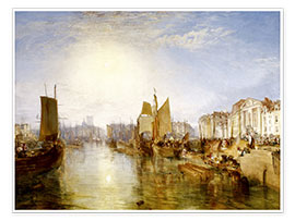 Póster  The Harbor of Dieppe - Joseph Mallord William Turner