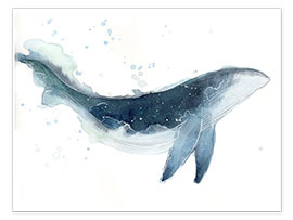 Póster Watercolor Whale