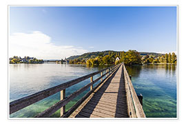 Póster  Bridge to the monastery Werd on Lake Constance in Switzerland - Dieterich Fotografie