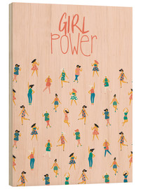 Quadro de madeira  Girl power