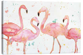 Quadro em tela  Flamingo fever I - Anne Tavoletti