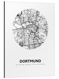 Quadro em alumínio  City map of Dortmund - 44spaces
