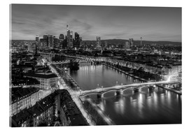 Quadro em acrílico  Frankfurt skyline black-and-white - Michael Valjak