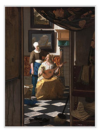 Póster  the love letter - Jan Vermeer