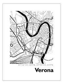 Póster City map of Verona