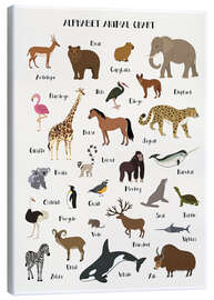 Quadro em tela  Alphabet animal chart - Kidz Collection