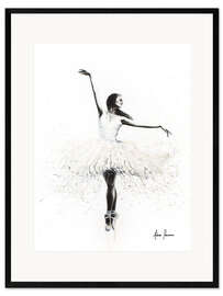 Impressão artística com moldura  O cisne branco - Ashvin Harrison