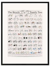 Impressão artística com moldura  A árvore genealógica da bicicleta (inglês) - Wyatt9