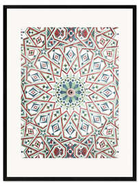Impressão artística com moldura  Mosaico marroquino - Art Couture