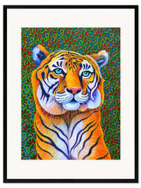 Impressão artística com moldura  Tigre - Jane Tattersfiel