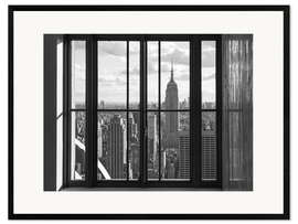 Impressão artística com moldura  Empire State Building em Midtown Manhattan - Jan Christopher Becke