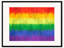 Impressão artística com moldura  Rainbow flag - Ingo Menhard