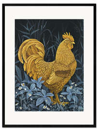 Impressão artística com moldura  Golden Rooster - Vasilisa Romanenko